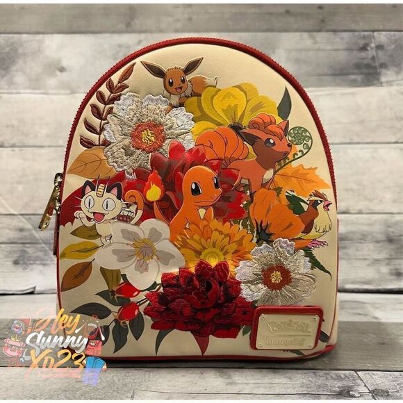 Loungefly Pokémon Charmander and Friends Floral Mini Backpack main image 5